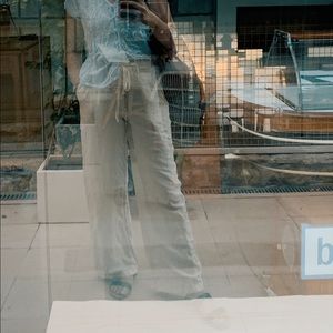 Beachy Flowy White Linen Pants from Target ( a new day brand)